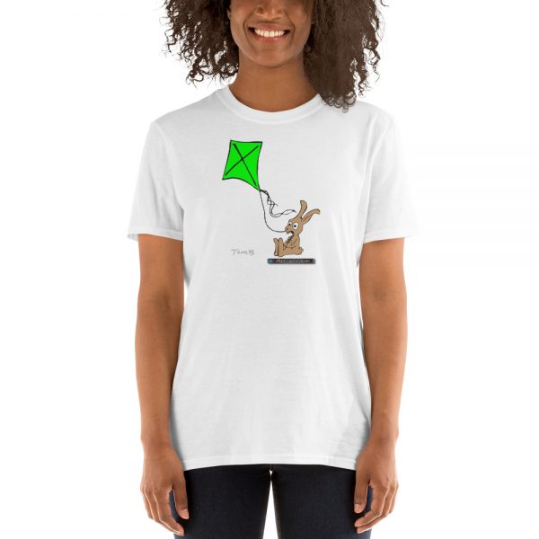 Offbeat Mixed Media Bunny Flies A Kite Unisex T-Shirt