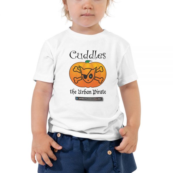 Cuddles The Urban Pirate Jolly Roger o' Lantern Toddler Short Sleeve Tee