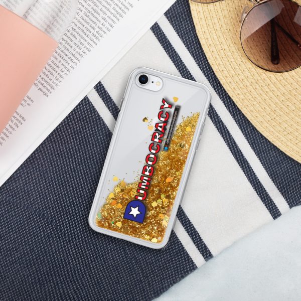 Dumbocracy Liquid Glitter Phone Case - Image 4